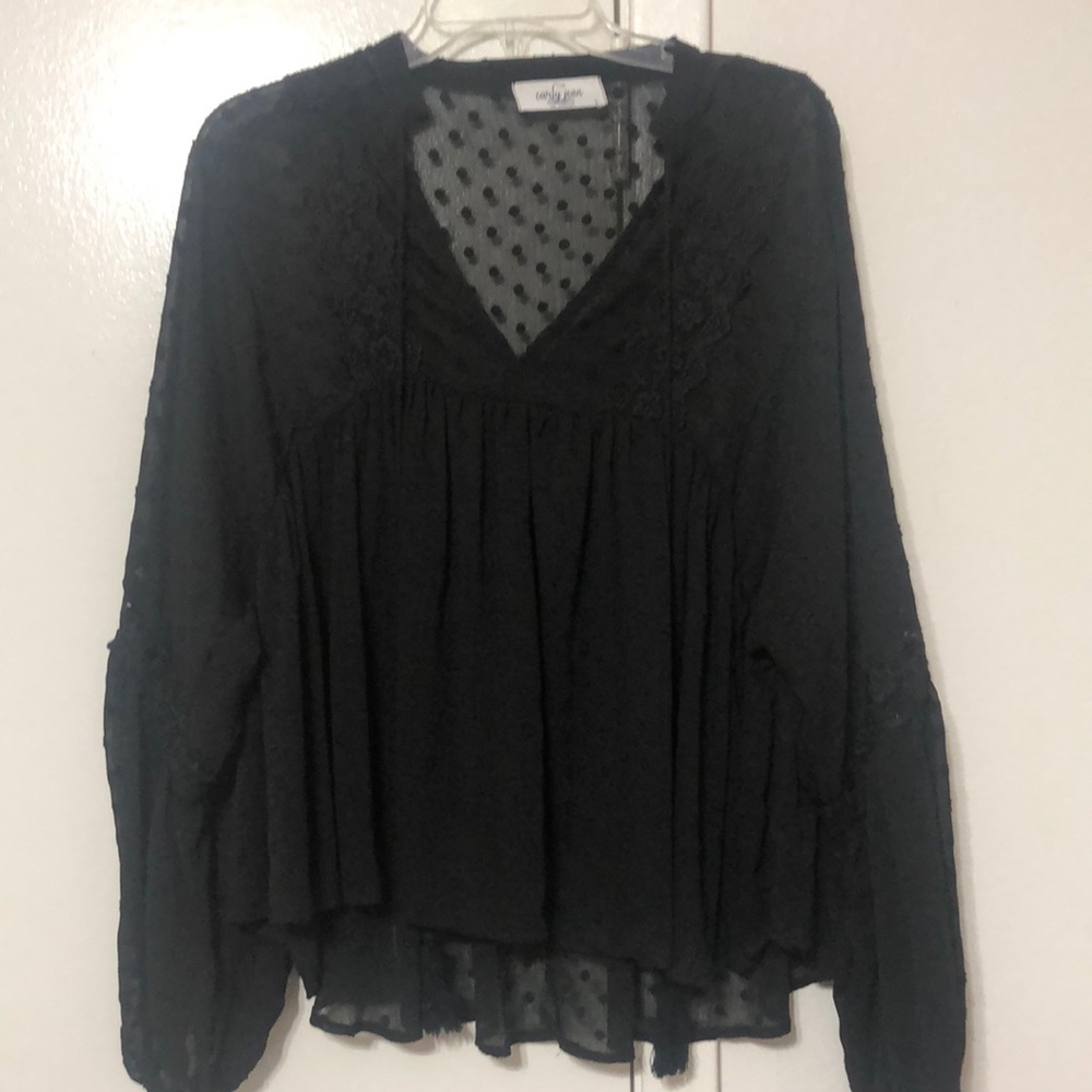 Carly Jean Swiss Dot Blouse